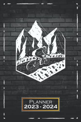 Planner 2023-2024: Bicycle, Mountains | A5 (6x9), Softcover | One Week on a Double Page | From Monday to Sunday | Diary | Motif | qb1
