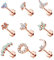 Morfetto 16G Knorpel Ohrstecker für Frauen 316L Edelstahl Schraube Flache Rückseite Ohrringe Schmetterling Mond Blume Opal Knorpel Tragus Daith Helix Piercing Ohrringe