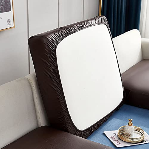 BOLUXIU Sofa Sitzkissenbezug-Elastisches Sofa Kunstleder Kissenbezug hochelastisch wasserdicht und öldicht Sofa Kissen Möbelbezug