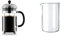 BODUM Chambord 12 Cup French Press Coffee Maker, Chrome, 1.5 l, 51 oz & 1512-10 12 Cup Coffee Press Beaker, Glass - Transparent, 1.5L