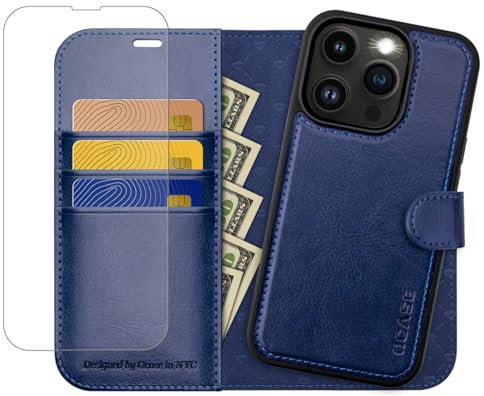OCASE for iPhone 14 Pro Max Detachable Case, Magnetic Removable 2 in 1 Flip PU Leather Wallet Case with[Kickstand][RFID Blocking][Card Holder] Shockproof Phone Cover for the 6.7 Inch 2022,Blue
