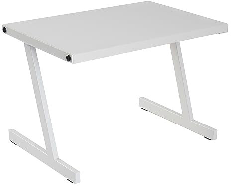 7RiversART Portable Printer Stand with Storage Versatile Home Office Space-Saving Desktop Organizer Durable and Practical White