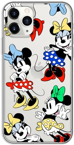 ERT GROUP mobile phone case for Iphone 11 PRO original and officially Licensed Disney pattern Minnie 076 optimally adapted to the shape of the mobile phone, partially transparent