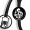 Totenkopf-Stethoskop-Etikett, personalisierbar, für Krankenschwestern, Arzt, Stethoskop, Namensschild für medizinisches Stethoskop