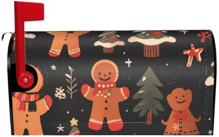 Bonhomme en pain d'épices de Noël - Améliorez votre élégance extérieure avec ces couvertures magnétiques imperméables pour une superbe décoration de jardin