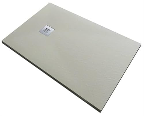 SOLIDSTONE Piatto doccia in marmoresina tutto pieno H 2,8cm Avorio (70x120)