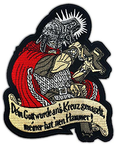 SONS OF ODIN Aufnäher Aufbügler Patch Thor Mein Gott hat einen Hammer Wikinger Motive Sprüche