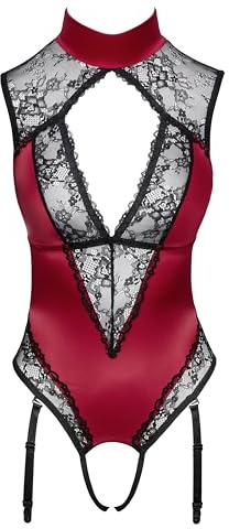 COTTELLI Damenbody - figurbetonter Body mit Spitze, ideale Passform, ouvert in L