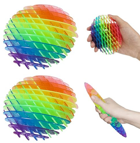 DOWNDRIFT Fidget Wurm Spielzeug, Anti Stress Spielzeug, Bunt Wurm Fidgets Toy, Sensory Toys für Erwachsene und Kinder