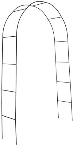 Lazyspace Metal Garden Arch Climbing Plant 2.3m Flowers Frame Gardening Wedding Outdoor Round Iron Wedding Flower Stand Moon Grape Loofah Climbing Frame