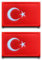 2 Stück Türkei Flagge-Patch Stickerei Taktische Militär Patch,Aufnäher Mit Nylon Airsoft Für Rucksäcke Taktische Kleidung Jacke Stickereibänder Taschen Abzeichen