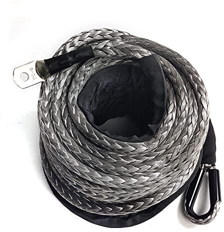 Loobiiny Corda per argano sintetico, 10 mm x 30 m, corda sintetica 10,8T 23809 LBS Dyneema forestale sintetica