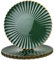 UOEKCS Green Charger Plates, 13 Inch Plastic Round Dinner Charger Plates for Wedding Party, Tabletop Decor. (Set of 6)
