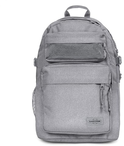 EASTPAK Double Pro - 32L Performance Rucksack mit 16 Zoll Laptophülle, zwei Fächern, Sicherheitstasche, Flaschenhalter & Organizer, Sunday Grey