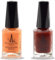 (2Pcs Set) Henna Infused Halal Nail Polish Permeable Nail Polish Vegan Long lasting Nail polish (Garnet, Amber)