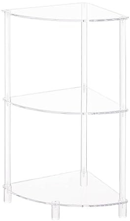 Sofa-Beistelltisch im Wohnzimmer, geformter Beistelltisch auf feststellbaren Rädern, transparentes Acryl, rutschfeste Unterseite, kompakt und platzsparend, 30 x 30 x 65 cm, für Wohnzimmer,