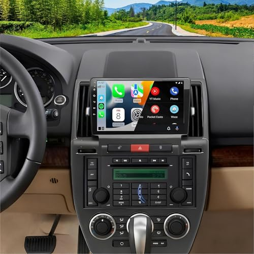 Android 14 Car Stereo for LandRover Freelander 2 2007-2012,Radio with 9 inch IPS Touchscreen,Built in Car-play 4+64G Bluetooth GPS WiFi FM Reversing Camera
