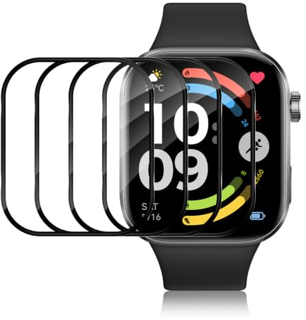 ELYCO Protector de Pantalla Compatible con Xiaomi Redmi Watch 6, 4 Piezas | Protector Película de Flexible de TPU[No es de cristal], Sin Burbujas, Anti-Arañazos, HD Clear