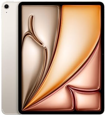 Apple iPad Air 13'' (M4): display Liquid Retina, 256 GB, fotocamera frontale e posteriore da 12MP, Wi-Fi 7 con chip Apple N1 + 5G – Galassia