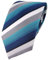 TigerTie Designer Krawatte in türkis petrol grau weiss gestreift - Tie Binder