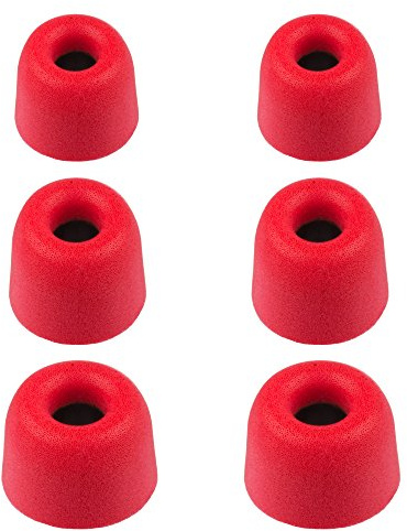 Xcessor FX3.0 3 Paar Memory Foam In Ear Kopfhörer. S/M/L, Rot
