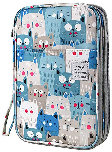 YOUSHARES Federmäppchen mit 192 Fächern, großes Fassungsvermögen, Stiftehalter, Stift-Organizer-Tasche mit Reißverschluss für Prismacolor Aquarell-Buntstifte, Gelstifte für Schüler und Künstler (große