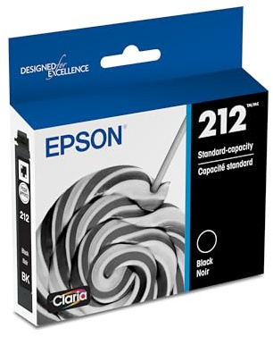 EPSON 212 Claria Ink Standard Capacity Black Cartridge (T212120-S) Works with WorkForce WF-2830, 2850 and Expression XP-4100, 4105