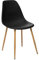 Atmosphera Taho Collection Black Chair with Oak Legs
