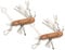 2 couteaux de poche multifonction 16 en 1 avec manche en bois [Pearl]