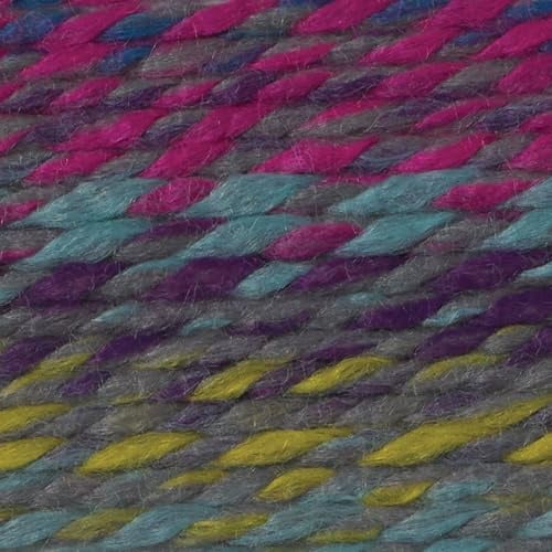 Wendy Husky Super Chunky Shade – 5684 (Multicolored: Blau, Grau, Rosa, Lila, Gelb) - 100% Acryl, 80m/100g, 10mm-Nadeln, Maschinenwaschbar bei 30°C