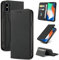 S. Dawezo Handyhülle für iPhone X,iPhone XS Hülle,Premium Leder Klappbare Flip Case [Stoßfeste][Magnetische][Standfunktion] [Kartenfächern] Tasche Schutzhülle für iPhone X,iPhone XS-Schwarz