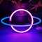 Bipily Planet Neon Lights LED Neon Light Sign Neon Wall Light Battery/USB Operated Neon Light Art Decorative Neon Lights Neon Signs for Walls Light up Signs for Bedroom Walls Party-Pink Blue Planet