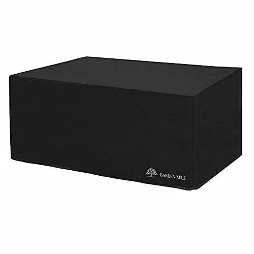 Garden Mile Black Outdoor Furniture Cover Rattan Cube Cover Strong, Durable BBQ -Waterproof, UV and Weather Resistant Patio Table Covers with Garden Table and Chairs Covers -(507, 185 X 120 X 70)