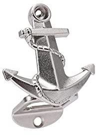 CGB Giftware | Silver Anchor Bottle Opener | Wall Mounted | Nautical Seaside | Bar Accessory | Coast to Coast Range | GB05972