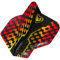 WINMAU Prism Zeta Black, Yellow & Red Extra Thick Dart Flights - 1 Set per Pack (3 Flights in total)