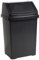 JMS we create smile 50L Litres Plastic Swing Bin for Home and Kitchen Rubbish Waste - Refused Bins (Midnight Black, 50L)