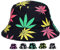 HAPEE Fischerhut Marihuana Unisex | Sonne UV Cannabis Blatt Hüte faltbar, 02 Mehrfarbig, S/L