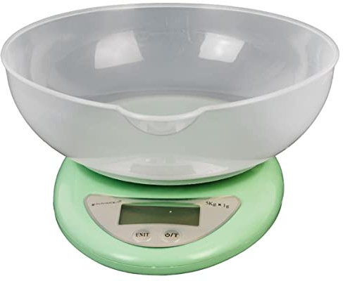 Bilancia da Cucina Digitale Piatto Trasparente Max 5 Kg Verde BC135V