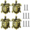 Powerful 4 Pcs Bronze Turtle Drawer Knobs, Vintage Cabinet Knobs Drawer Handles with 8 Pcs Screw, for Dresser, Cabinet, Wardrobe, Cupboard, Bathroom, Office (2.4×1.7)