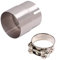 iSpchen Motorrad Auspuffrohr adapter Verbindungsstück Rohr Reduzierstück Auspuff adapter Universal Edelstahl Auspuffadapter Bandstahl Schellen 56mm auf 51mm Rohrverbinder
