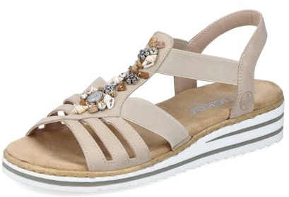 Rieker Damen Riemchen-Sandalen V0649-62 Weite Schmal Pull-on