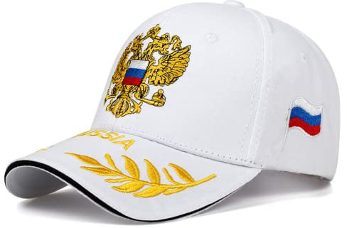 Ericetion Baseballkappe Für Männer Frauen Russland Flagge Zweiköpfige Bestickte Sonnenhut Verstellbare Outdoor Sport Cap