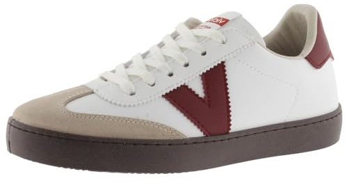 Victoria Damen Tenis Metal Efecto Piel Sneaker, Platino, 37 EU