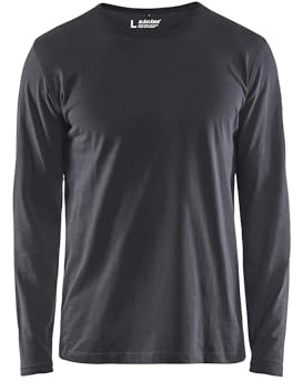 Blaklader T-Shirt Langarm 3500-1042 - Größe L - Mittelgrau