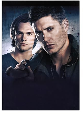 Displate Offiziell Supernatural MetallPoster Magnetische Befestigung Inklusive Lizenziert Bilder Hochwertiges Poster Key Arts - Supernatural Season 7 45 cm x 32 cm