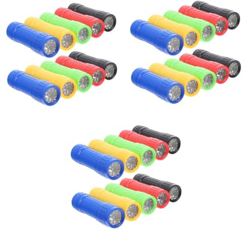 Mikikit 3sets Mini Flashlights Survival Gear Rechargeable Waterproof Led Boys and Girls Camping Outdoor Lighting 10pcs*3