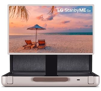 LG StanbyMe Go Portable Smart Display, Calming Beige