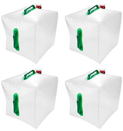 berjalan Lot de 4 bidons d'eau pliables avec bec verseur de 20 l
