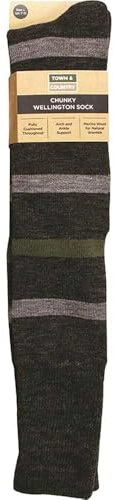 Town and Country Charcoal Chunky Wellington Boot Socks 7 - 11