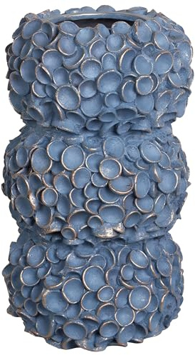 Retro Boho Blumenvase Magnesium Blumentopf für den Innen- und Außenbereich Blau Muzaki